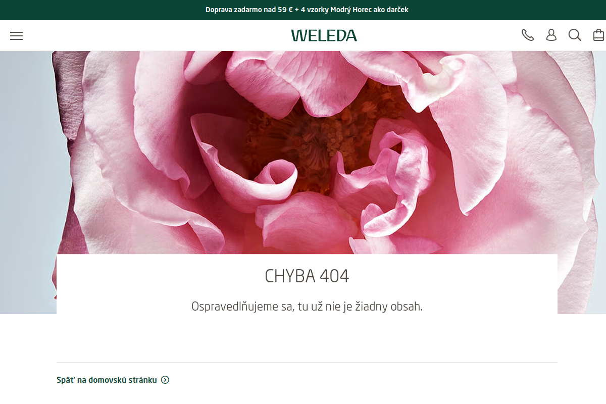 Náhľad e-shopu WELEDA.SK