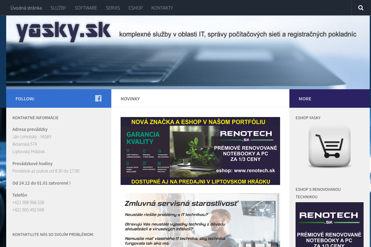 Náhľad e-shopu Počítače od A po Z..