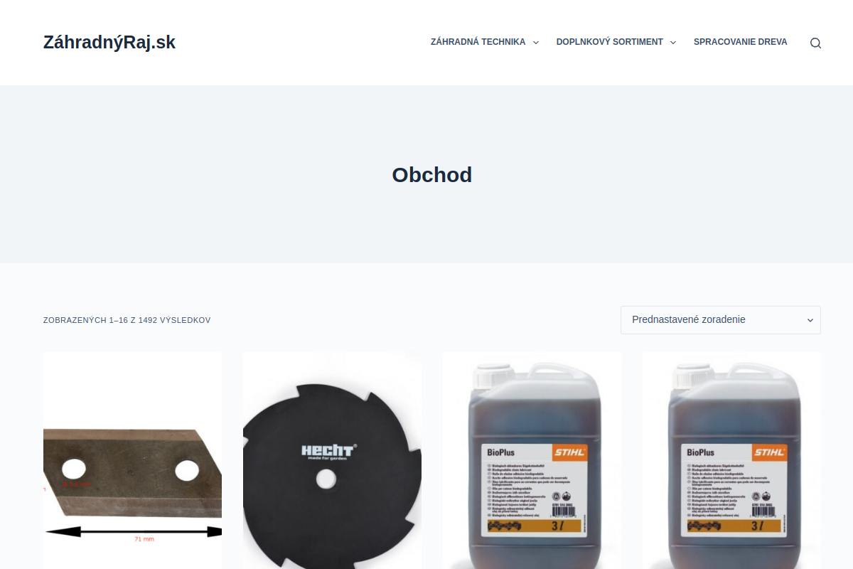 Náhľad e-shopu ZáHRADNý NáBYTOK - ZáHRADNý RAJ