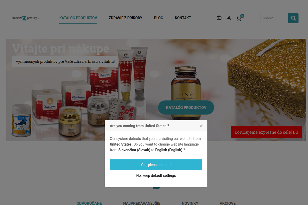 Náhľad e-shopu Zdravie z prírody