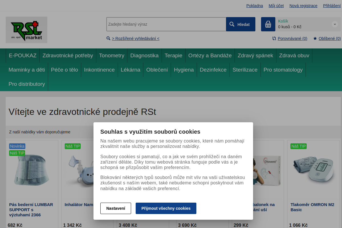 Náhľad e-shopu ZDRAVOTNICKÁ PRODEJNA RSt