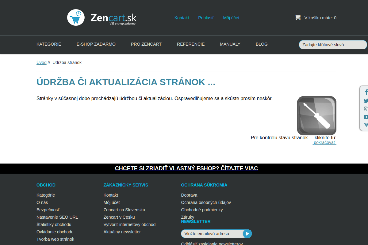 Náhľad e-shopu ZENCART - TEN SPRáVNY INTERNETOVý OBCHOD