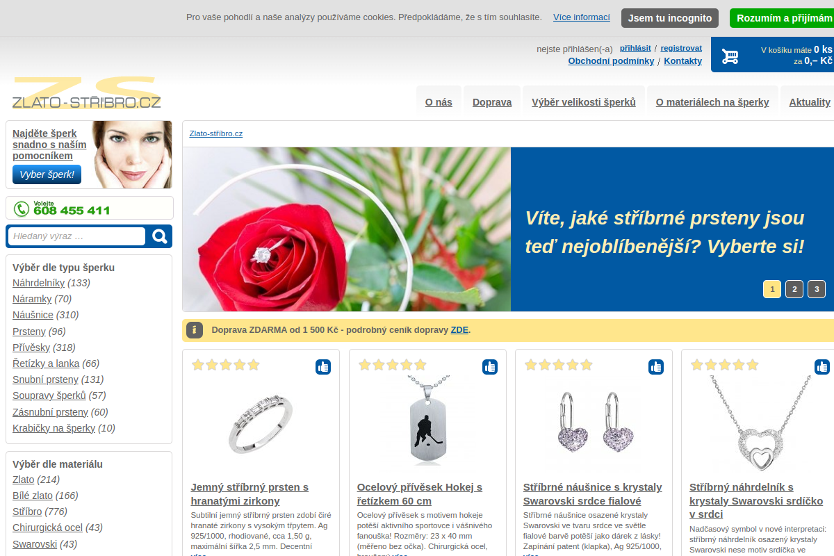 Náhľad e-shopu Zlato-stříbro.cz