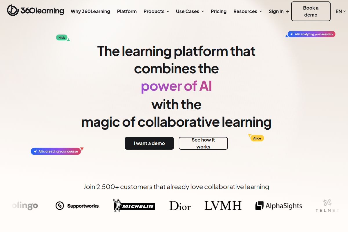 360Learning screenshot