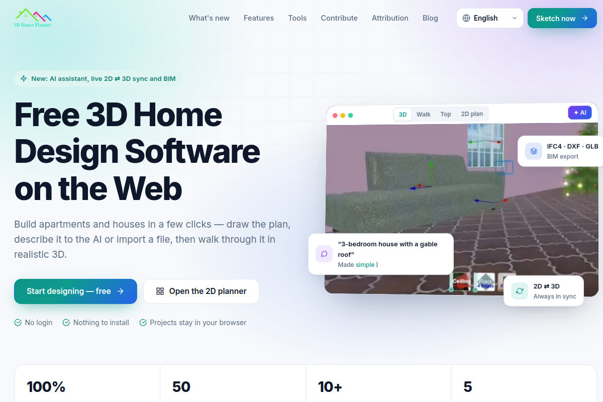 3D House Planner preview