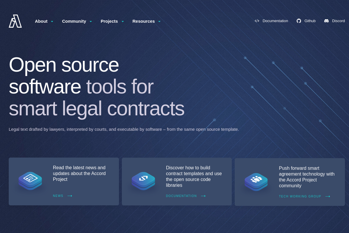 Screenshot of accordproject.org