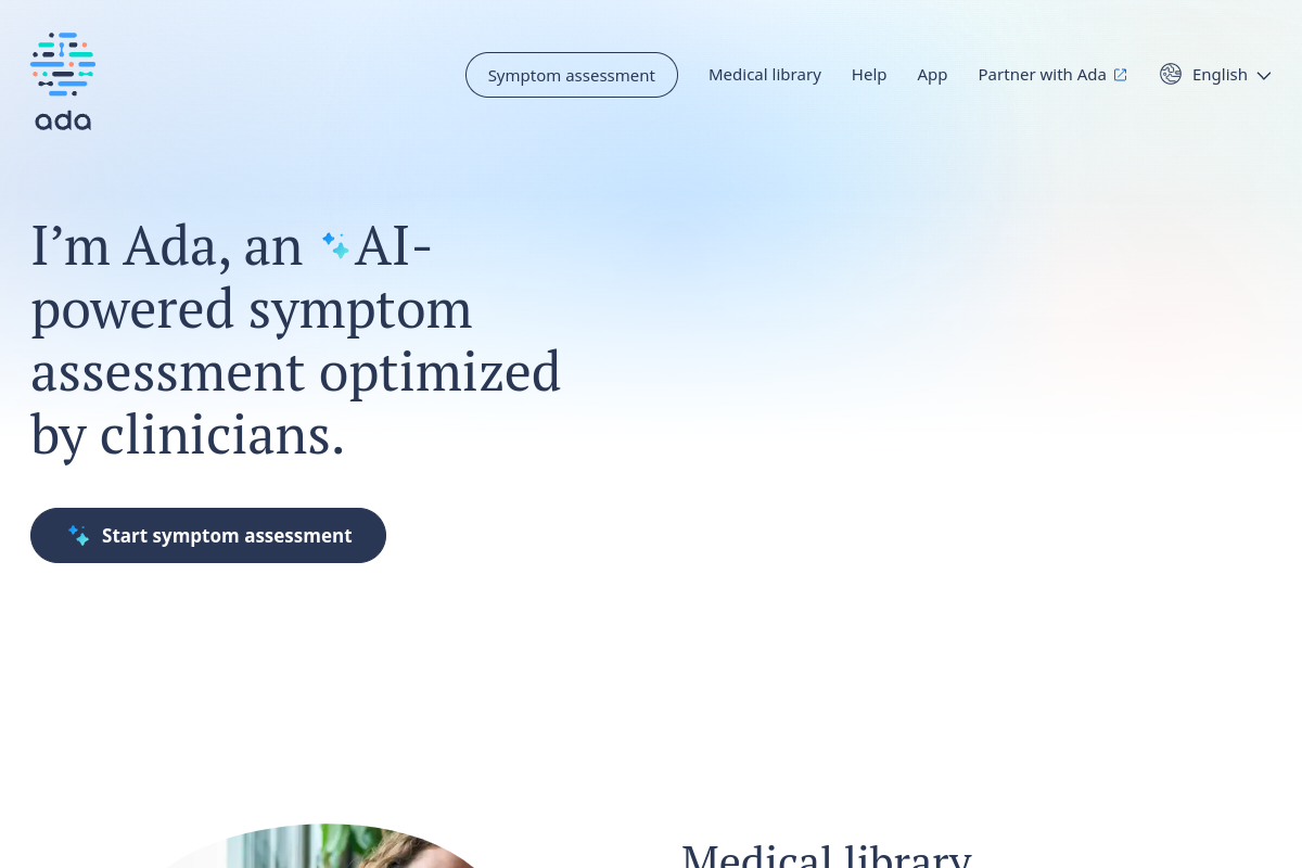 Ada website screenshot 1