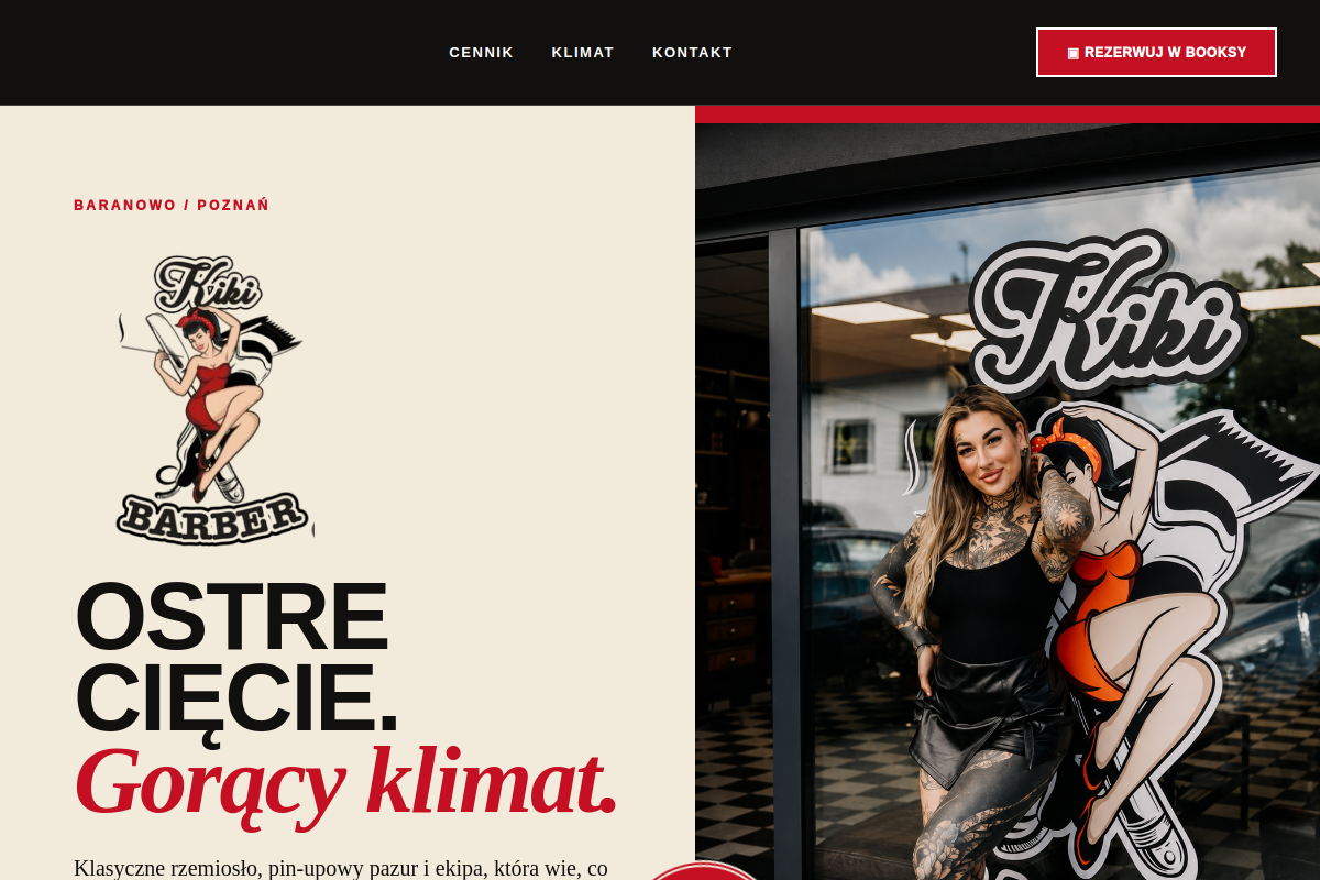 KIKI Barber website screenshot