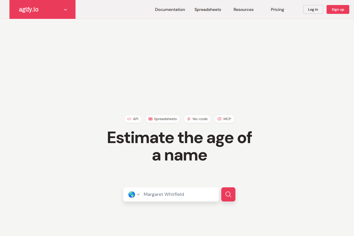 Agify.io preview