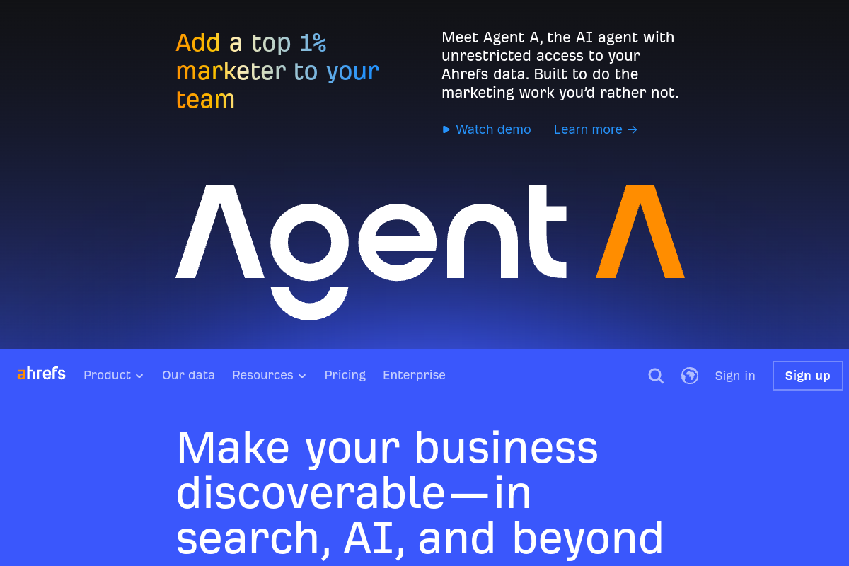 Ahrefs screenshot