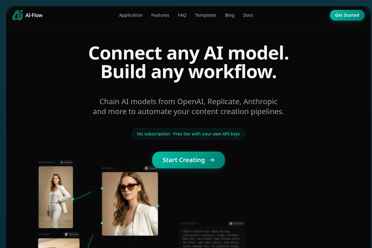 AI-Flow website screenshot 1
