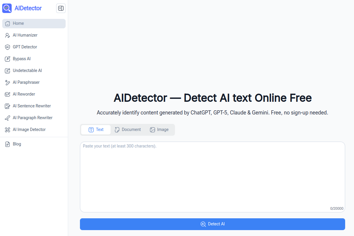 AI Detector preview