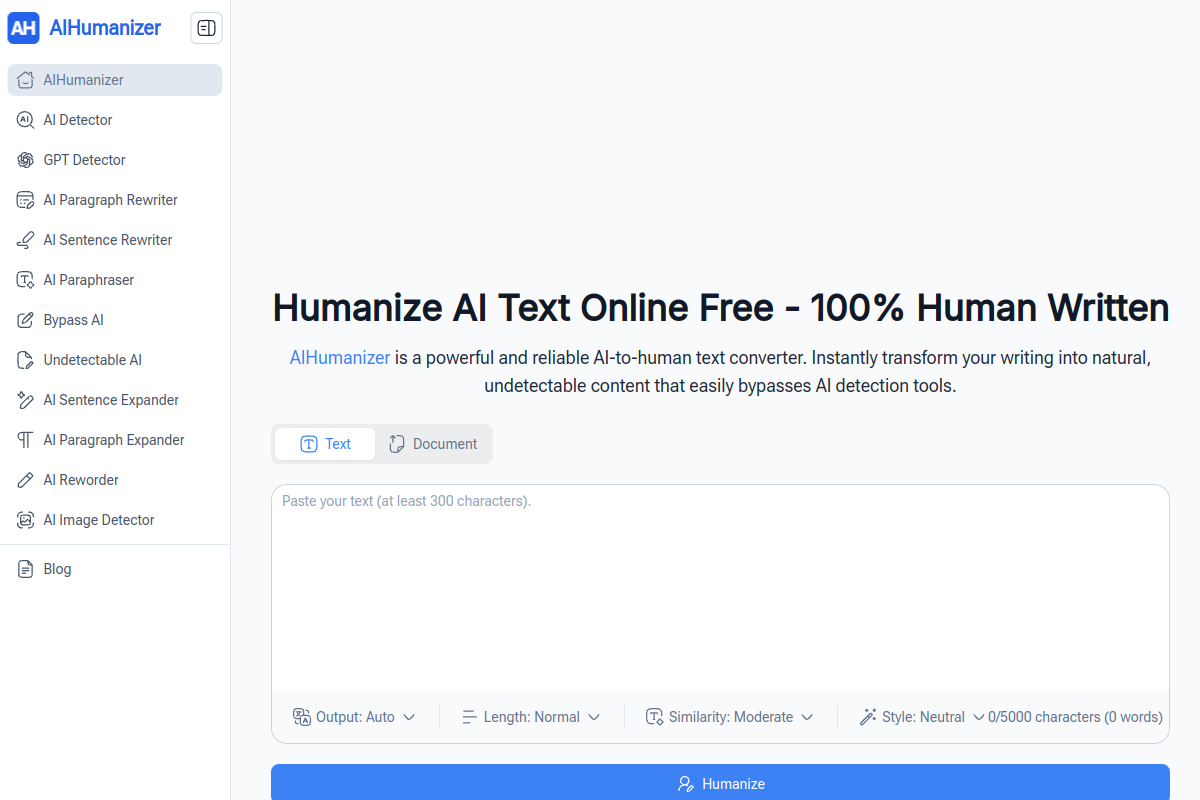 AI Humanizer preview