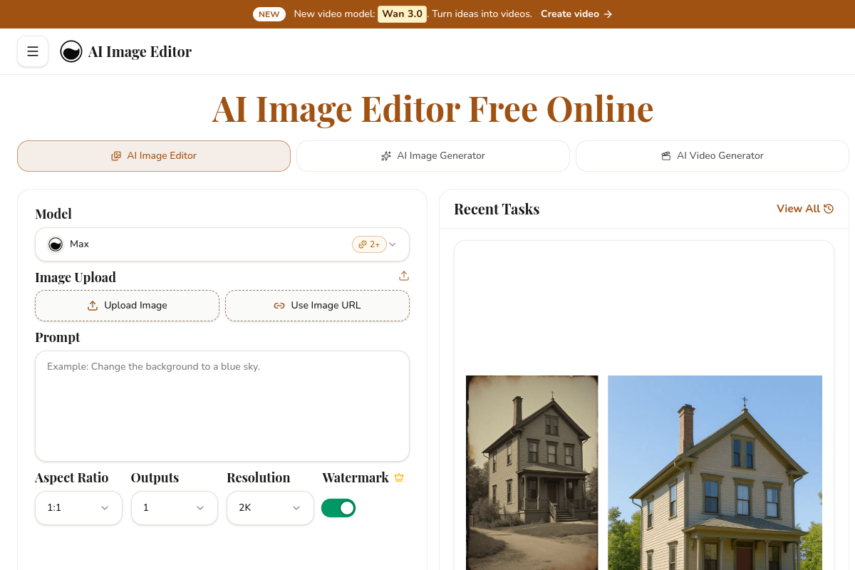 AI Image Editor preview