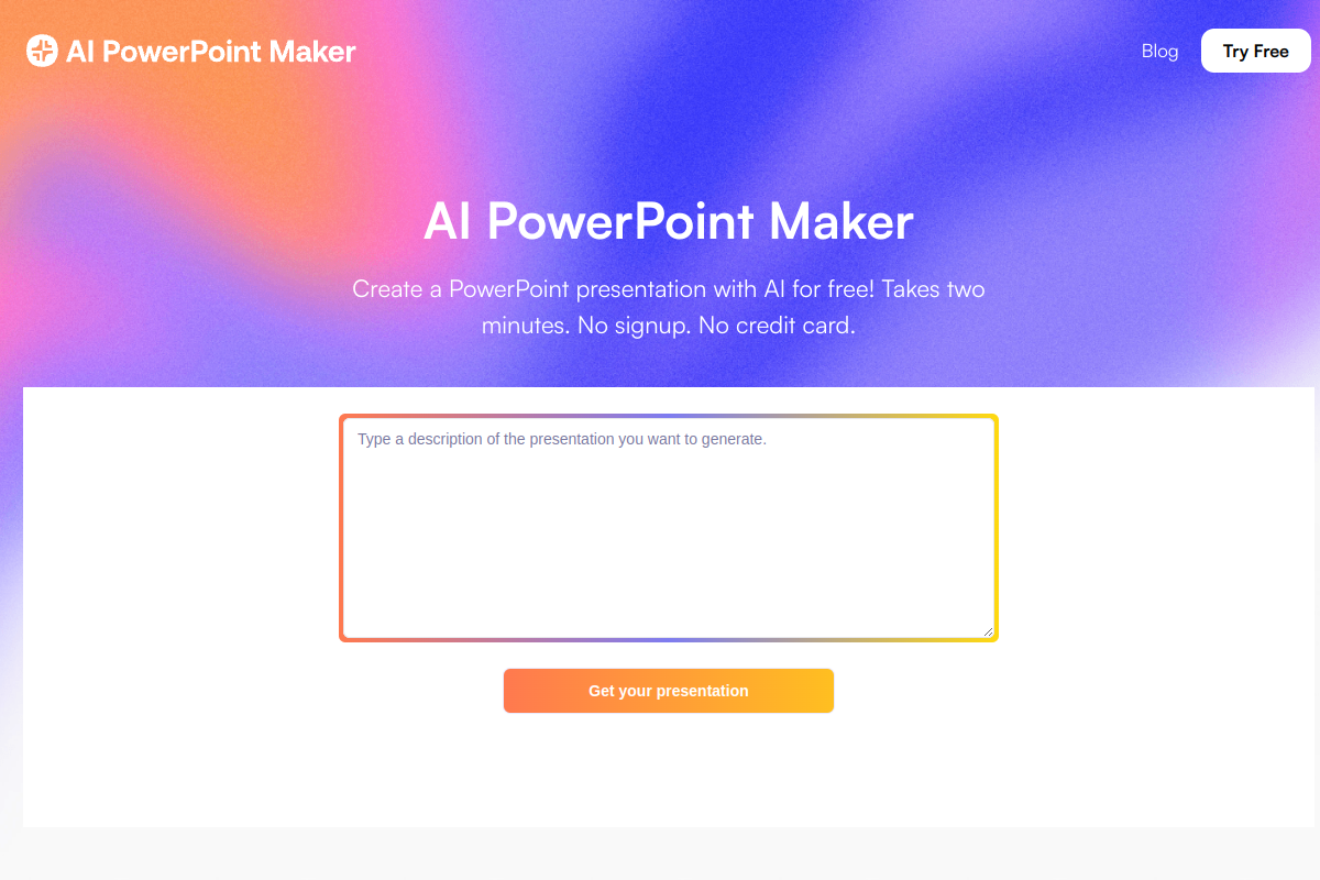AI PowerPoint Maker preview