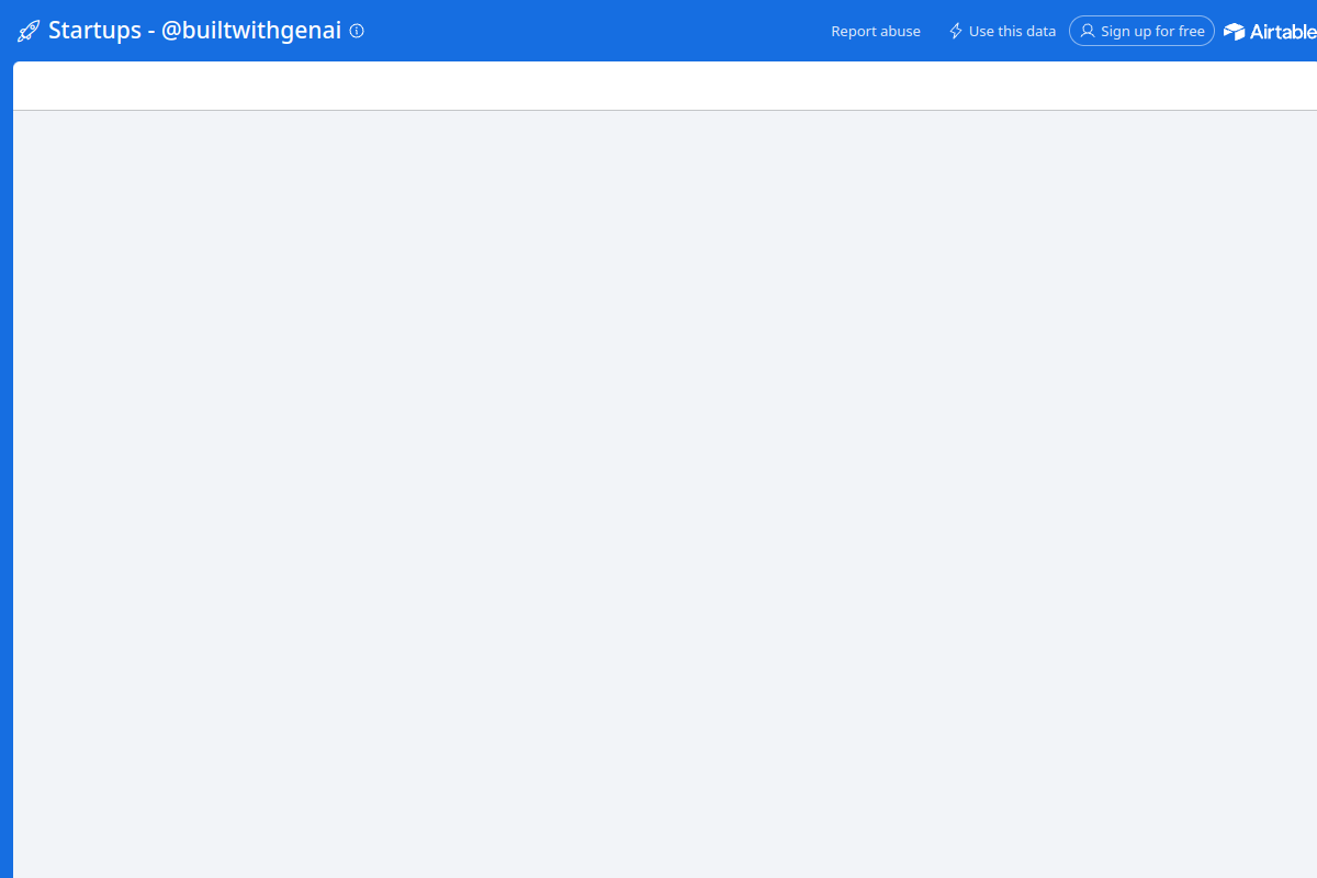 Startups - @builtwithgenai website screenshot 1