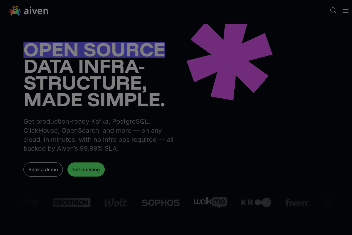 Aiven screenshot