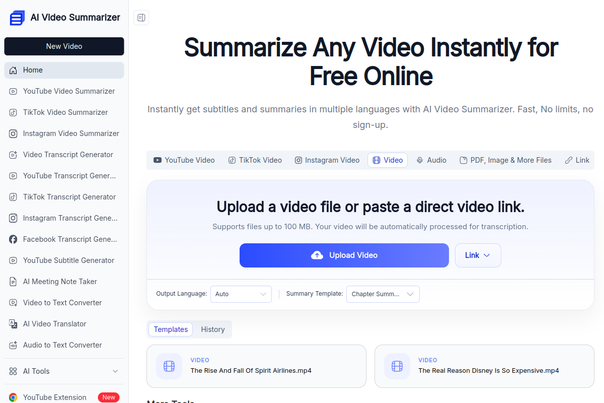 AI Video Summarizer preview