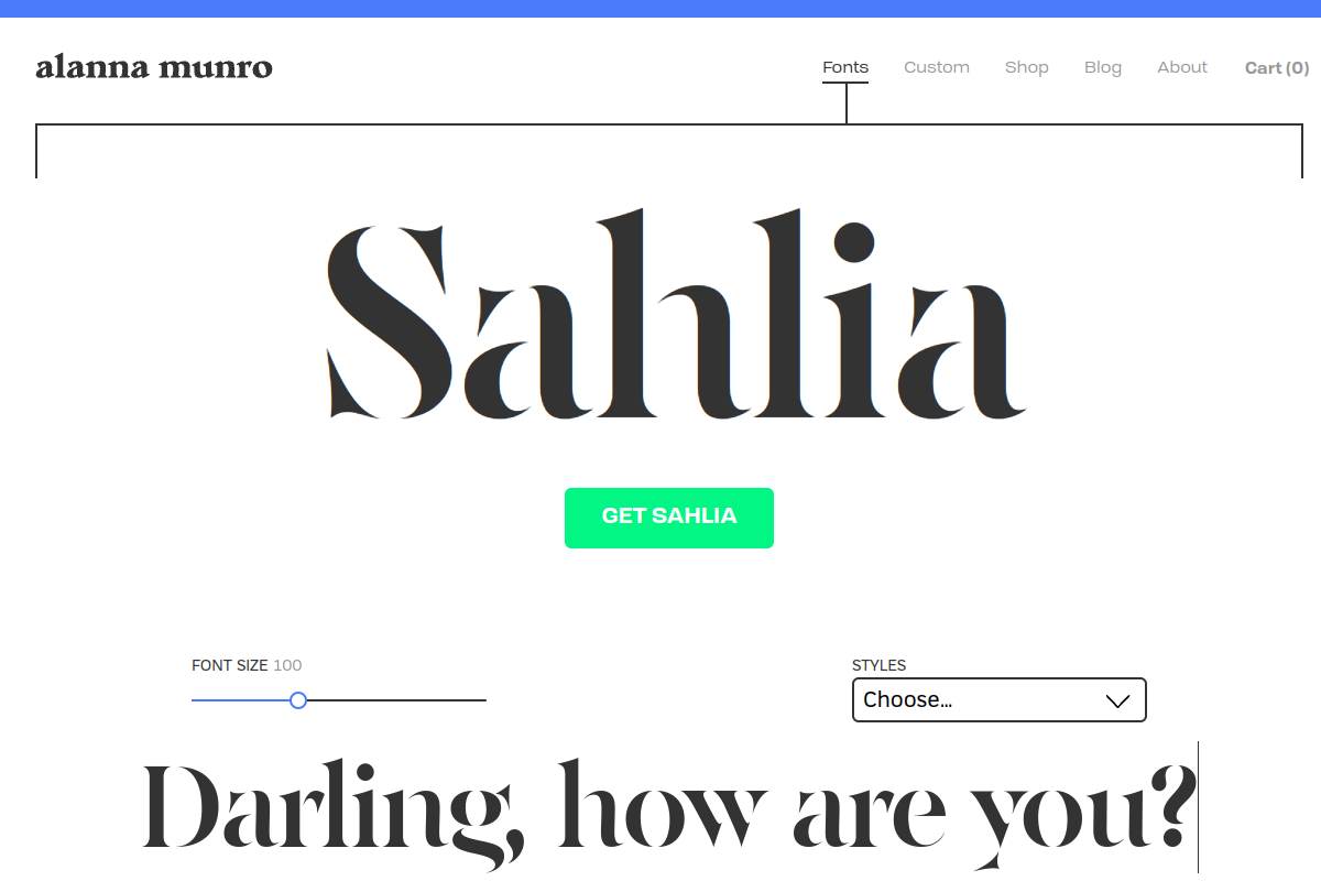 screenshot of Sahlia