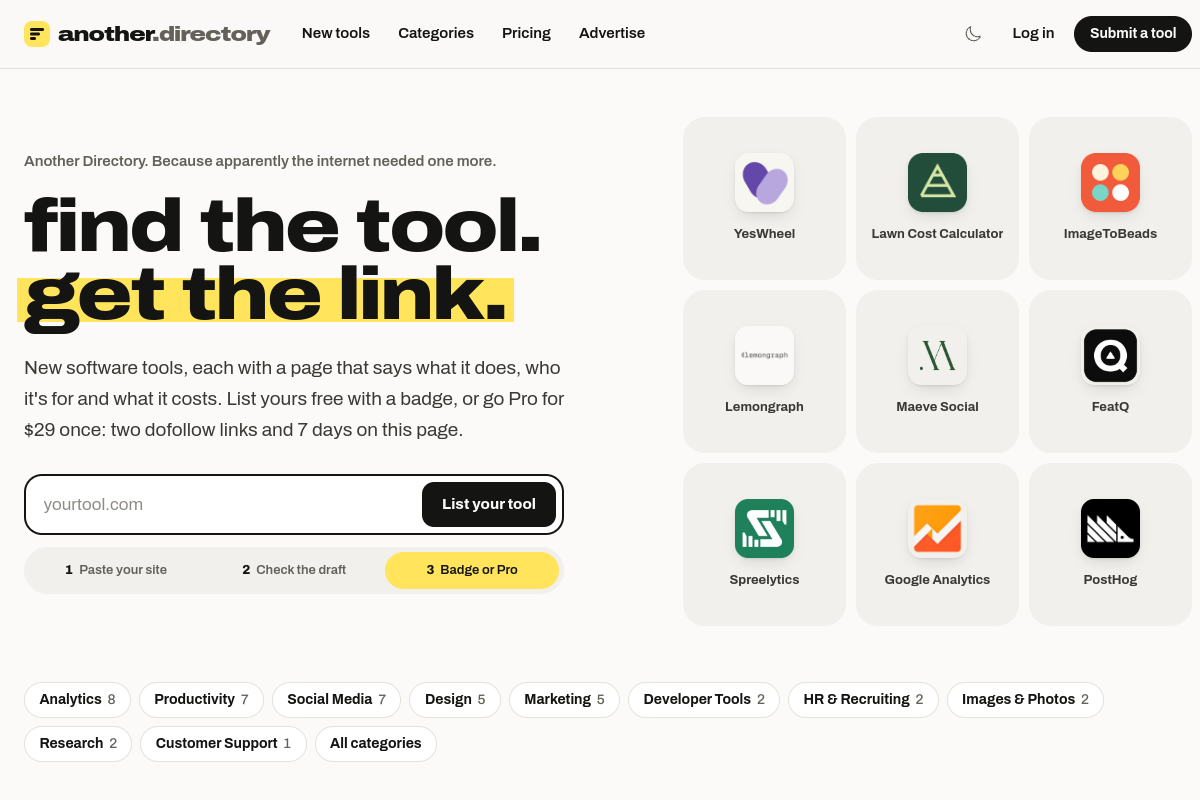 Another Directory website screenshot 1