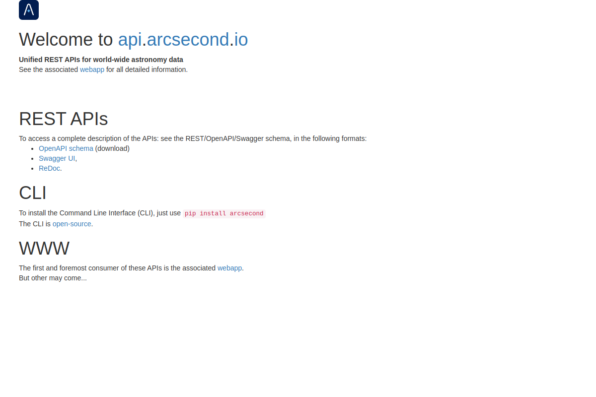 arcsecond.io preview