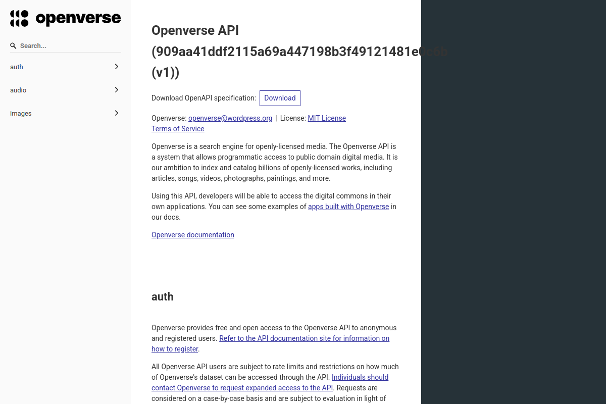 Creative Commons Catalog preview