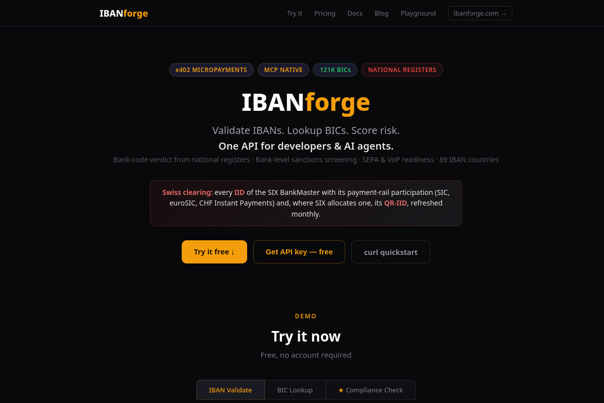IBANforge preview