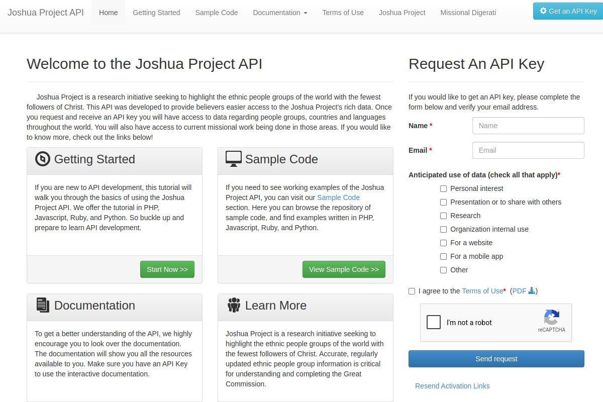 Joshua Project preview