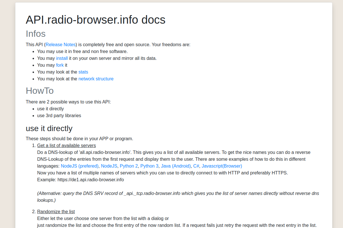 Radio Browser preview
