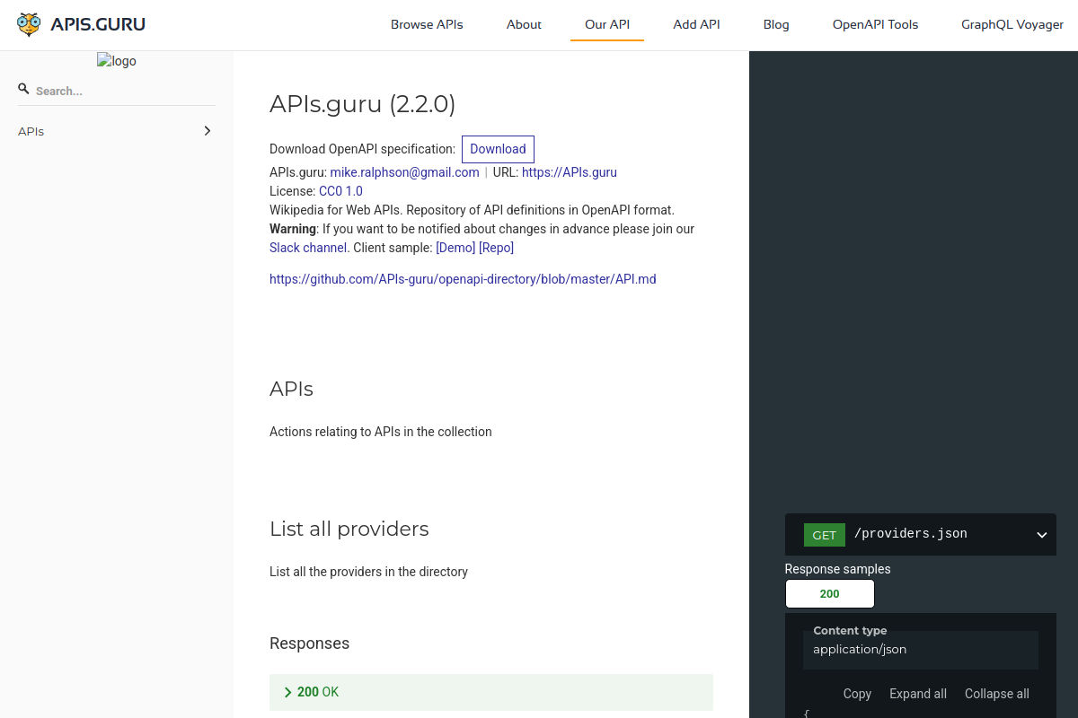 APIs.guru preview