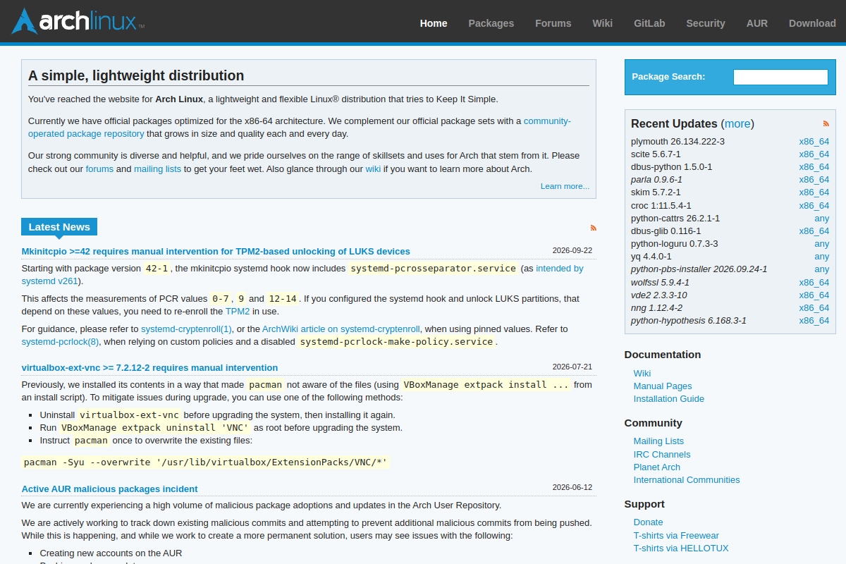 Arch Linux preview