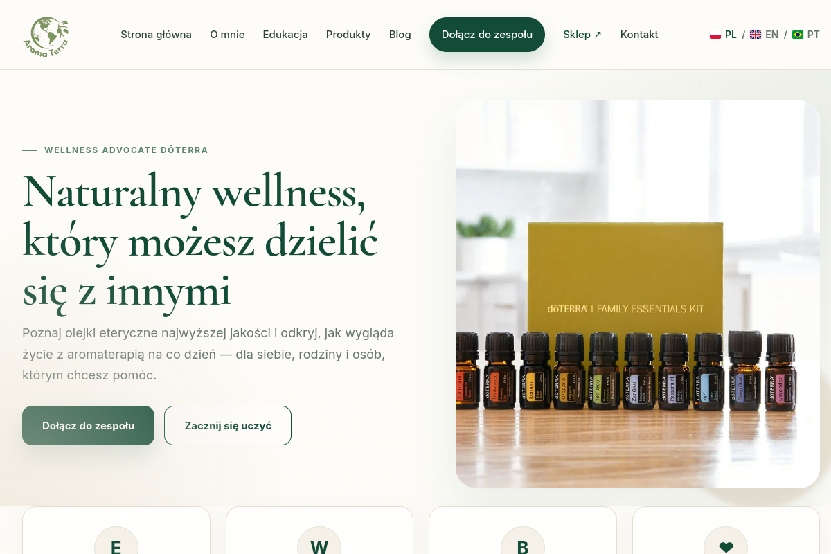 Aromaterra website screenshot