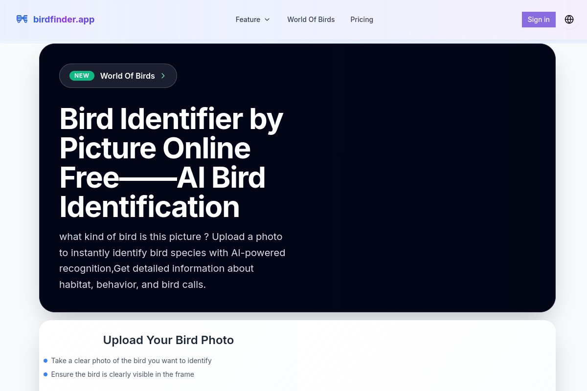 Bird Identifier preview