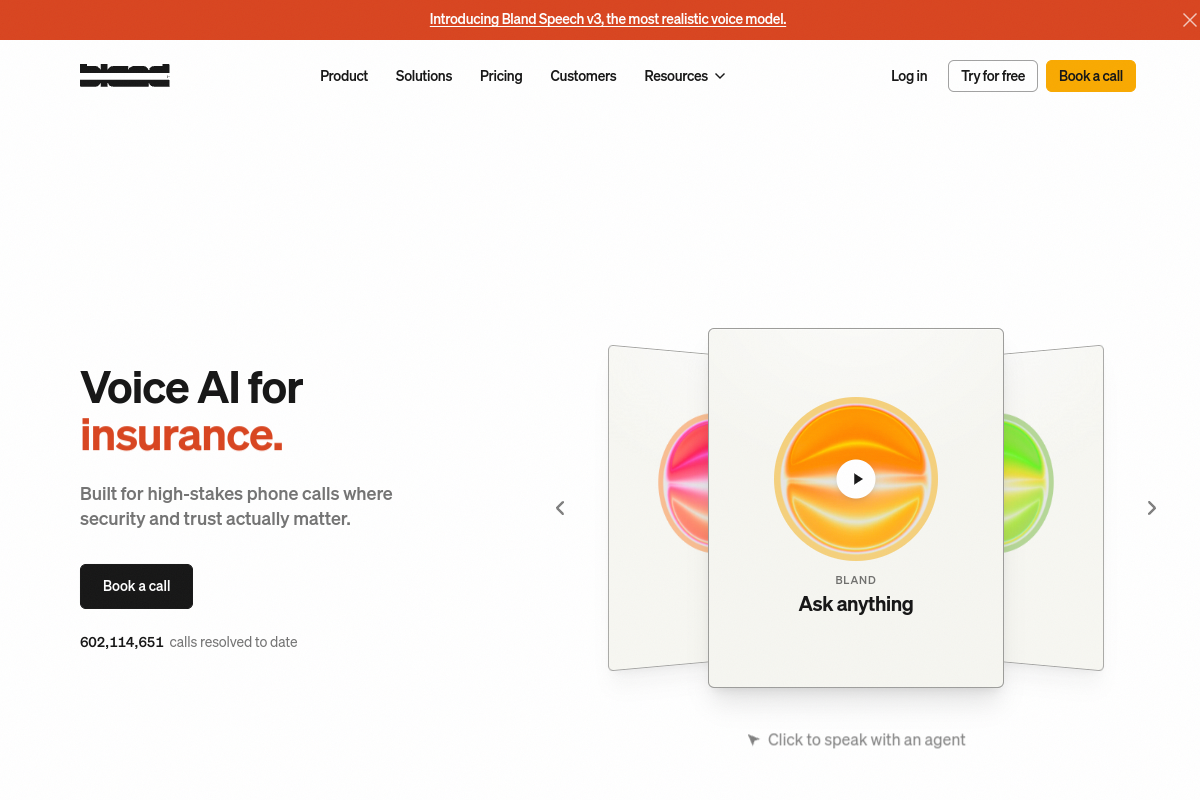 Bland website screenshot 1