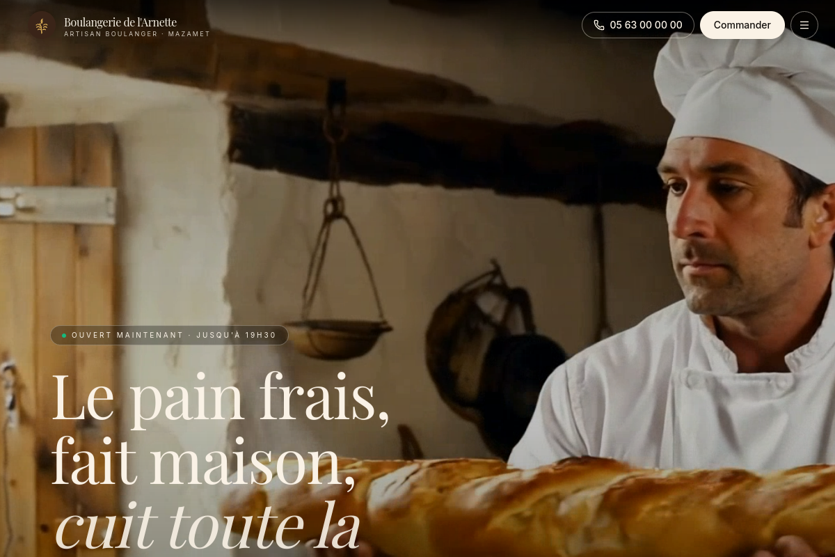 Boulangerie Arnette — aperçu live du site