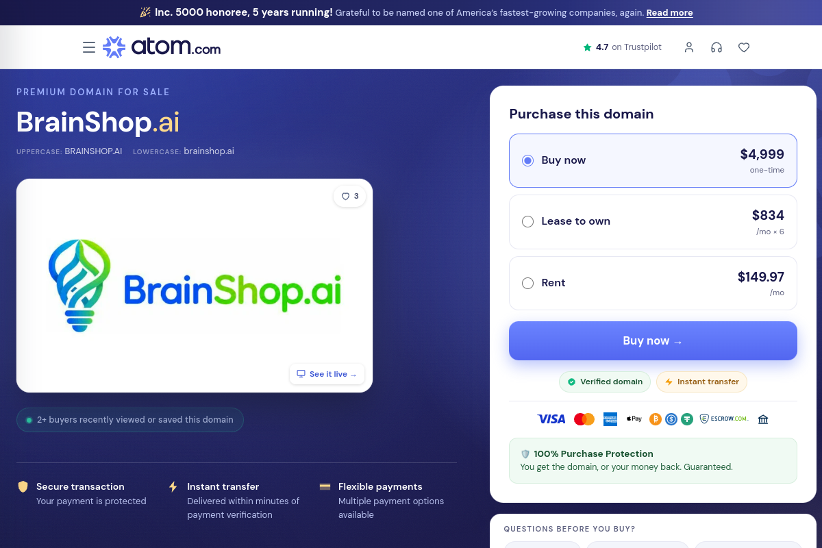 Brainshop.ai preview