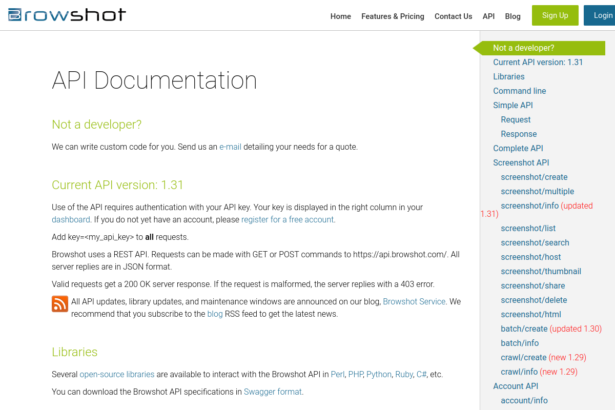 Browshot preview