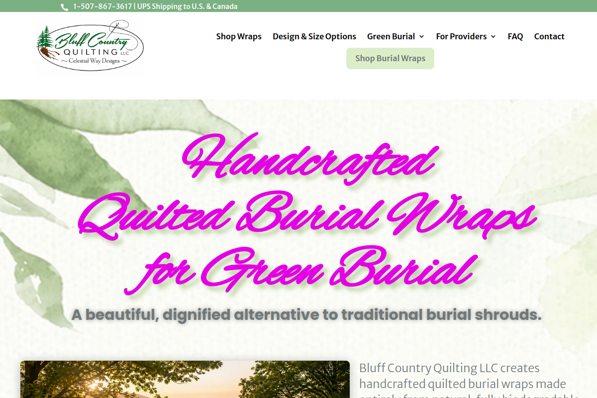 Homepage preview of Burial Wraps