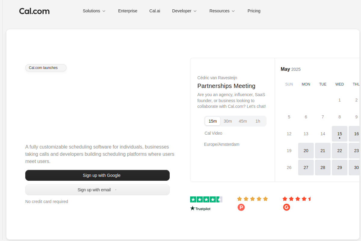 Cal.com screenshot