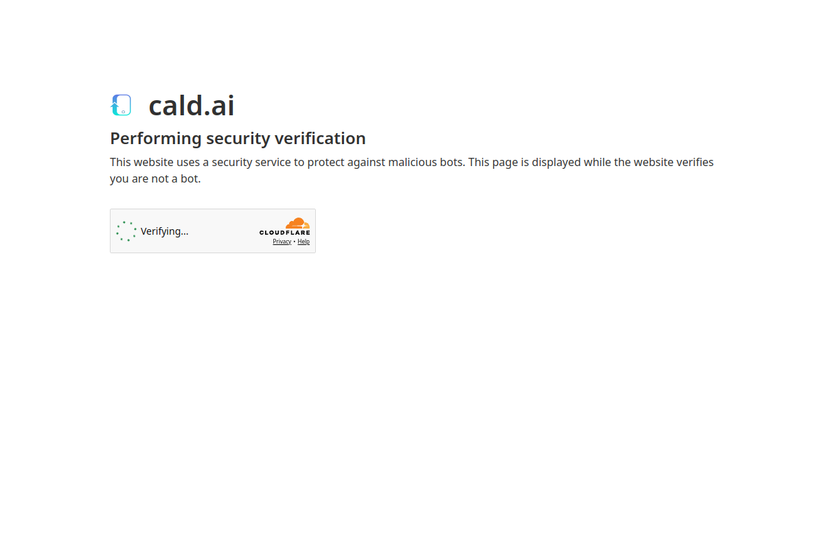 Cald.ai website screenshot 1