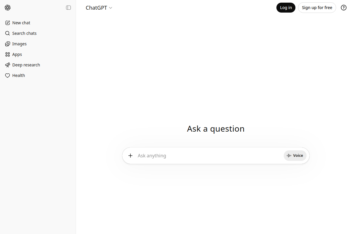 ChatGPT (Free Tier) preview