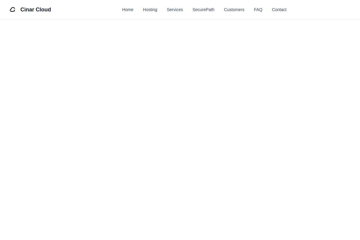 cinarcloud.com homepage preview