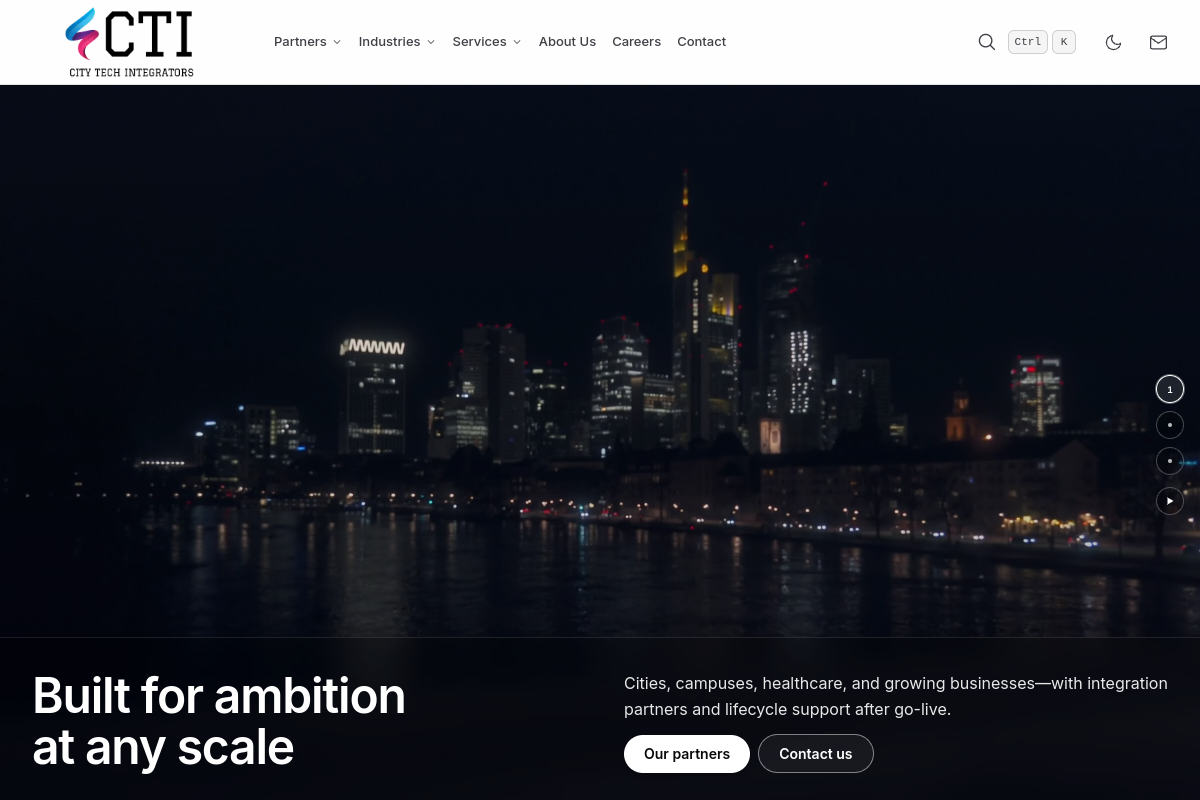 citytechintegrators.com homepage preview