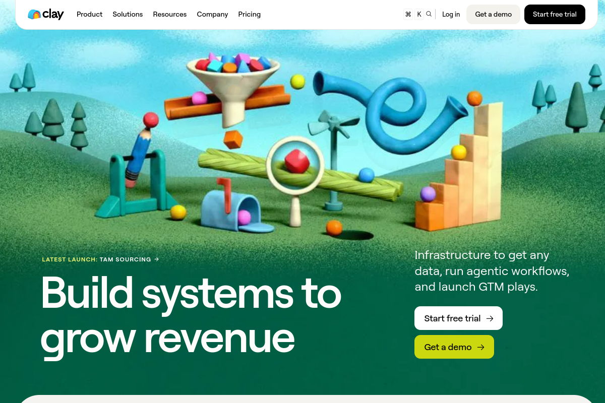 Clay website screenshot 1