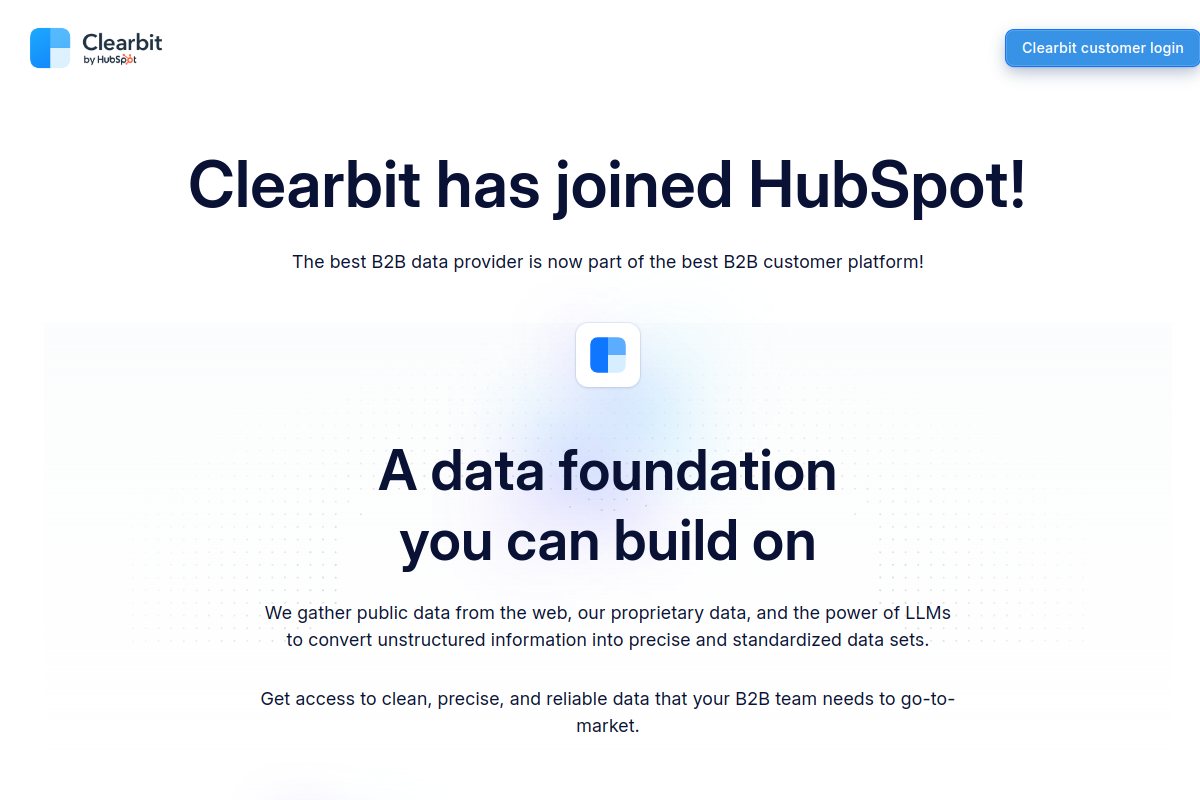 Clearbit screenshot
