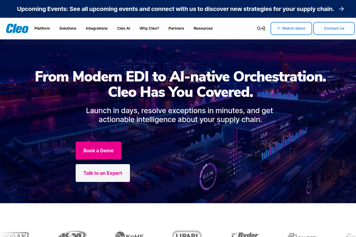 Cleo website screenshot 1
