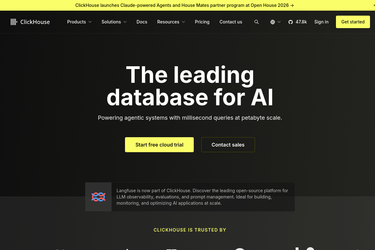 ClickHouse screenshot