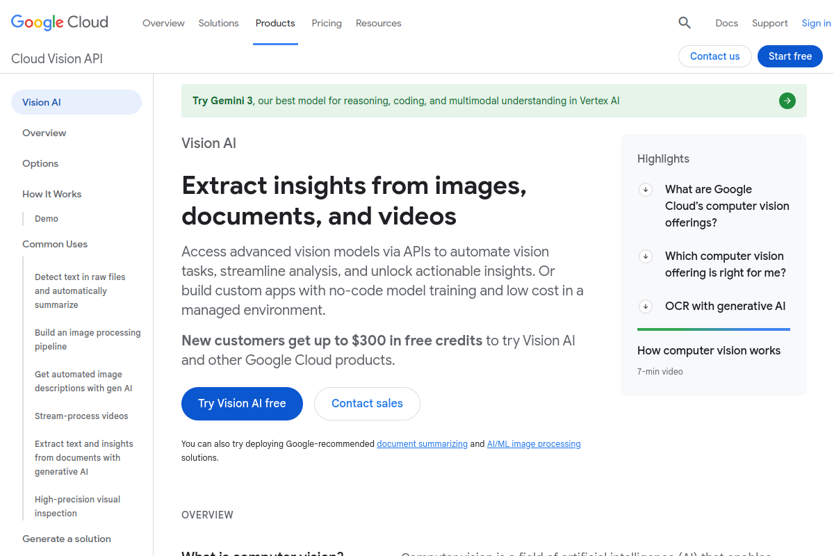 Google Vision AI preview