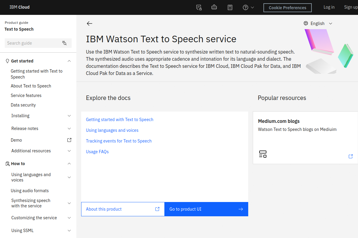 IBM Text to Speech preview
