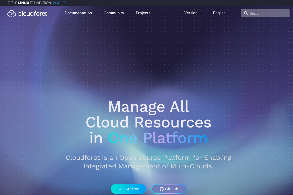 Screenshot of cloudforet.io